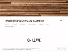 Tablet Screenshot of hawthornpolishingandcabinetry.com